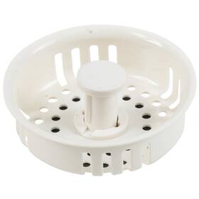 427023 Sim Supply Inc. 009326400631 Do It 3-1/2 Inch White Basket Strainer Stopper Inc