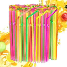 B0c7rc158t Sipwell 175 Straws Long Flexible Disposable Plastic Drinking Straw - Christmas Colorf