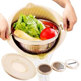 Siwriom 658358679708 4-in-1 Colander With Mixing Bowl Set Kitchen Strainers Food Strainer Siwriom 658358679708 4-in-1 Colander With Mixing Bowl Set Kitchen Strainers Food Strainer