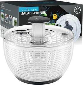 D988 Smile Mom Salad Spinner Large Lettuce Kitchen Gadgets Vegetable Washer High Qt