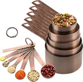 Copper-5cups Smithcraft 184ac Copper Measuring Cups And Spoons Set A001 6spoons