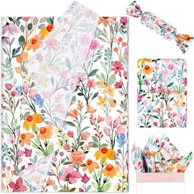 Smsekish 313031026025 100 Sheets Floral Tissue Paper Watercolor Flower Gift Wrapping Colorful Wi