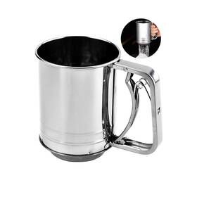 Snowyee 724779169880 Flour Sifter For Baking Stainless Steel 3 Cup Double Layers Sieve Wi