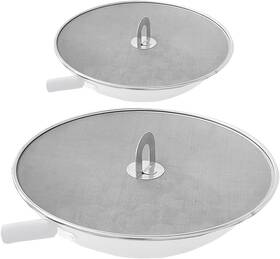 Snowyee 766415013447 Splatter Screen For Frying Pan Grease Guard Silver