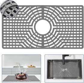 Snuggery 313096277257 Silicone Sink Protector 30 Inch X16 Rear Drain Hole Heat Resistant Non-slip