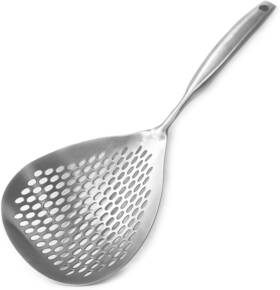 S230401 Sojubici Skimmer Slotted Spoon Stainless Steel 18/8 Pasta Spider Strainer With Handle Lar