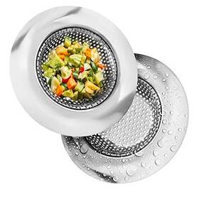 Solid 851290007275 Kitchen Sink Strainer - Food Catcher For Most Drains Rust Free Stainless