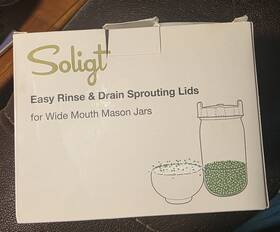 X0034ohtp9 Soligt Sprouting Lid With Mesh Screen Filter Cap For Wide Mouth Mason Jar