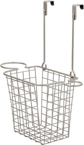 Spectrum 010591035411 Grid Over The Cabinet Bathroom Organizer - Satin Nickel