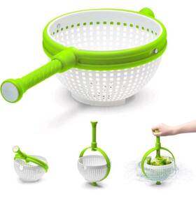 Spina 334084003307 New 2 In 1 Collapsible Salad Spinner And Straining Colander Great Gift