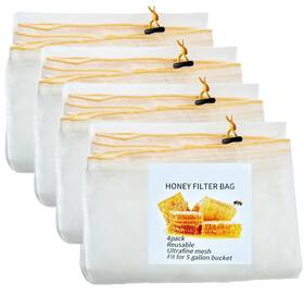 Spmktqk 313028345306 Honey Strainer 4 Pcs Filter Bag Ultra-fine Mesh With Adjustable