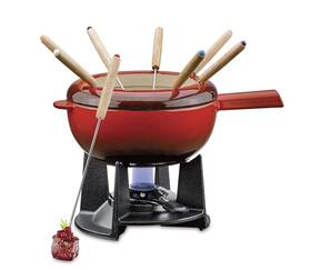 Kp2892566020 Spring Saas Fee 18/8 Stainless Steel Fondue Set Red 20 Cm