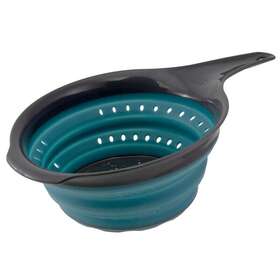 6013577 Squish Gray And Teal Polypropylene Tpr Collapsible Colander