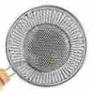 Stainless Steel Food Strainer Colander With Wooden Hook Handle As Sale 0734872399602 Stainless Steel Food Strainer Colander With Wooden Hook Handle As Sale 0734872399602
