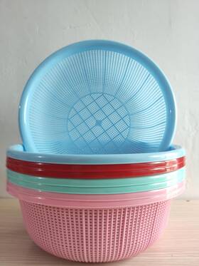 Rbasket8 Starandbee 8 Pcs Plastic Wash Basket Round Perforated Colander Vegetables And Fruit