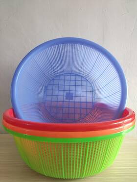 Roundbasketb4 Starandbee 4 Pcs Large Plastic Wash Basket Round Perforated Colander Vegetables And Roundbasketb4 Starandbee 4 Pcs Large Plastic Wash Basket Round Perforated Colander Vegetables And