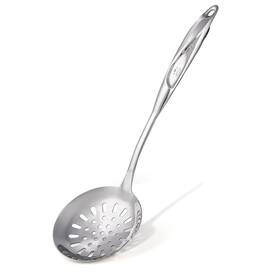 Strendier 093674185555 Zulay Kitchen Stainless Steel Slotted Spoon - 14.5 Inch Large Skimmer Frying S