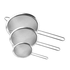 Strendier 618119970710 Supercenter Fine Mesh Strainer Stainless Steel Sieve Set Of 3 Sma
