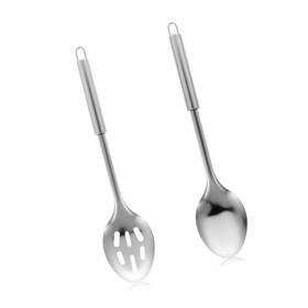 Hwu4eq4f Strendier 658799 1 2 Pcs Stainless Steel Cooking Spoons 13.4 Inch Slotted For S