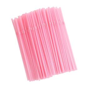 Ftq0wzdg Strendier 666217 1 200 Pcs Pink Straws High Flexible Plastic Straw Disposable Solid Colors Drink
