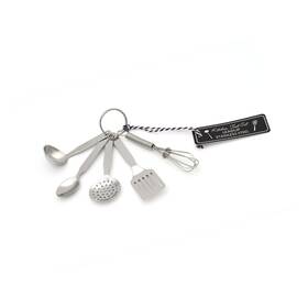 Strendier 715072625166 Mini Stainless Steel Kitchen Tool Set With Keychain 3.5 Inch Of 5 Includes W