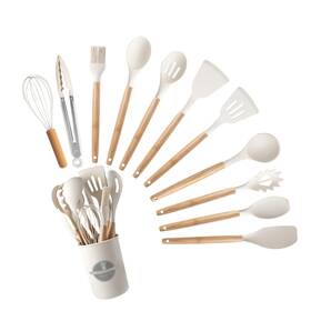 De3-gjcj Strendier Silicone Cooking Utensils Set 12pcs Large Heat Resistant Kitchen T