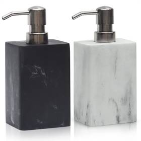 Suanti 717981252372 2pcs Hand Soap And Lotion Dispenser Sets For 2-pack White&black