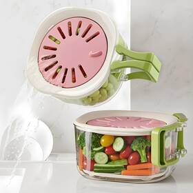Such A Day 782097228139 Fruit Vegetable Washing Bowl With Strainer Berry Lettuce Keeper For Fridge Refr