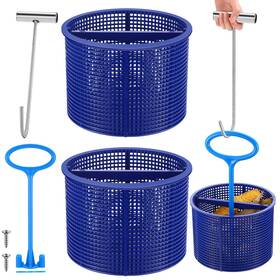 Xue-sunnychicc-544 Sunnychicc 2 Pcs Pool Skimmer Basket With 1 Handle And Hook Kit Compati