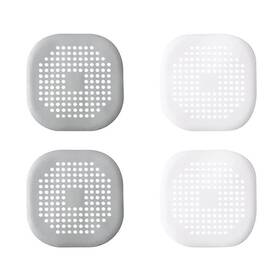 Sunnysam 742686913426 4 Hair Anti-clogging Devices Square Sink Filter Silicone Drain Collector With