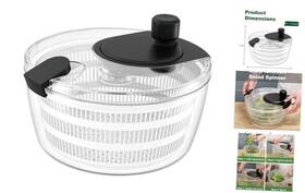 Sunshno-t122 Sunshno Salad Spinner Large 4 Liter Lettuce With Double Drainage Holes