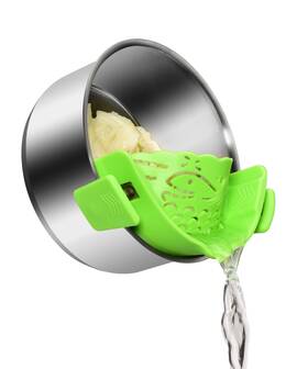 Sunwukin 753510860571 Adjustable Silicone Clip-on Strainer Fits Pots Pans And Bowls Food Colander