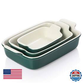 B08t9fhhyd Sweejar Baking Pans Set Ceramic 9x13 Dish With Handle Rectangular Casse