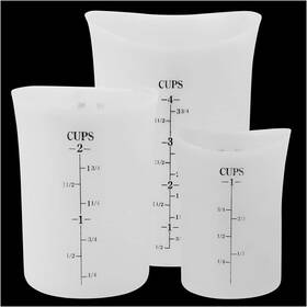 4bkc60-4 Szxc Silicone Flexible Nestable Measuring Cups Set For Translucent