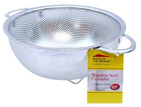 2691412 Tablecraft 1.5 Quart Colander With Handles Stainless Steel