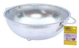 H903bh Tablecraft 727875203212 4.5 Quart Colander With Handles Stainless Steel