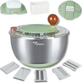 Tarkeen Ssss1 Stainless Steel Large Bpa Free 3 In 1 Salad Spinner Bowl For Lettuce