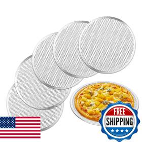 B0fjm4jh29 Tchrules Pizza Pan Set Of 3pcs Aluminum Screen Metal Tray Oven Kitchen Baking