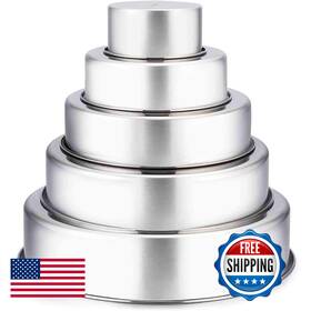 B08212hlmx Teamfar Stainless Steel Round Cake Pans Set Of 5 4 Inch -11 - Healthy And Dishwasher