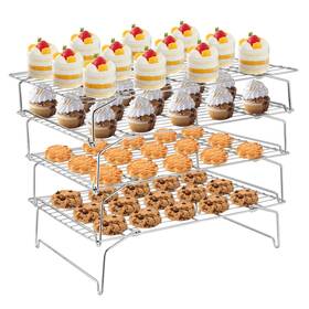 B08975qtcn Teamfar 4-tier Stainless Steel Cooling Rack For Baking Roasting - Oven Safe