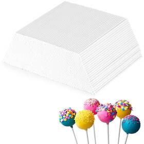 B0ffm5mcnk Tecbeauty 1000x 6 Inch White Paper Lollipop Sticks - Cake Pop Sucker