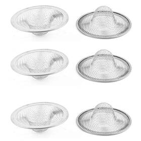 Pq0392 Teensery 6 Pcs Stainless Steel Drainer Basin Filter Mesh Sink Strainer For Kitchen S Inch