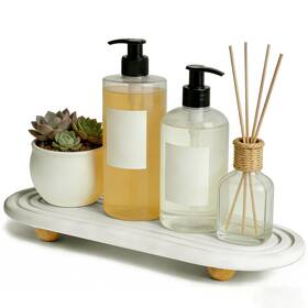 Tray26012010 Telomet Instant Dry Sink Tray 12 Inch X 5 0.9 White Wooden Foot 4circles Large Tray26012010 Telomet Instant Dry Sink Tray 12 Inch X 5 0.9 White Wooden Foot 4circles Large