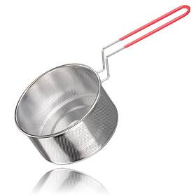 T072-rs Tenta Kitchen 18/8 304 Stainless Steel Large Fine Mesh Strainer Micro-perforated Flat Buttom