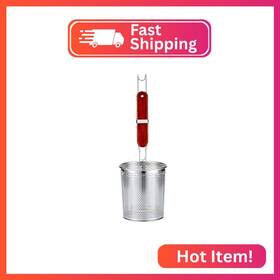 Z072-sm Tenta Kitchen Micro-perforated Stainless Steel Pasta Basket Mesh Spider Food Dum