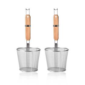 Y072-2s Tenta Kitchen 2 Pieces Pasta Strainer Basket Stainless Steel Fine Mesh Baske Y072-2s Tenta Kitchen 2 Pieces Pasta Strainer Basket Stainless Steel Fine Mesh Baske