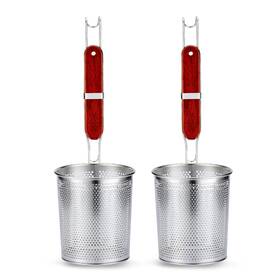 Y072-2ssm Tenta Kitchen 2 Pieces Micro-perforated Stainless Steel Pasta Strainer With H