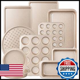 B0fn371q7k Terlulu 10-piece Baking Pans Set Bakeware Sets Nonstick For Oven Co