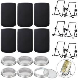 Ew-tessco-491 Tessco For You 6 Pack Sprouting Lids With Stainless Steel Jar Stands Blackout Sleeves Kit Ew-tessco-491 Tessco For You 6 Pack Sprouting Lids With Stainless Steel Jar Stands Blackout Sleeves Kit