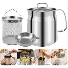Thcbme 032387067171 68oz 304 Stainless Steel 2-in-1 Multifunctional Oil Strainer Potlarge Capacit Thcbme 032387067171 68oz 304 Stainless Steel 2-in-1 Multifunctional Oil Strainer Potlarge Capacit
